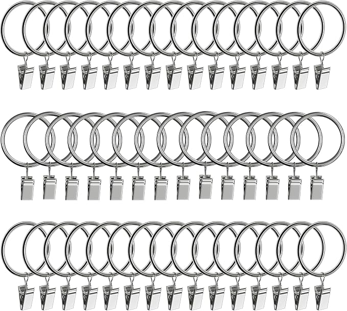 Lansian 44 Pack Curtain Rings by Lansian