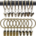 100 Pack Curtain Rings with Clips, Drapery Clips with Rings, Drapes Rings 1.26 by AMZSEVEN