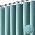 Dynamene Extra Long Waffle Shower Curtain 256 GSM 72"x84" Teal/Turquoise by Dynamene
