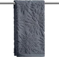 Artoid Mode 1 Pc Grey 3D Dahlia Floral Jacquard Hand Towels by ArtoidMode