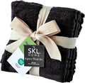 SKL Home CloudSoft Washcloth Set, 100% Cotton Luxury, Slate | Premium spa-level by SKLHomebySaturdayKnightLtd