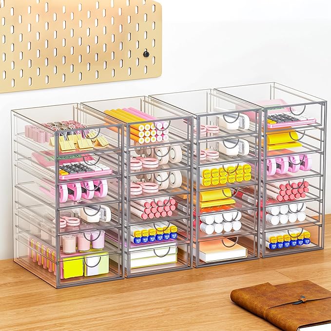 YFXCVSL 6-Pack Acrylic 31-Drawer Storage & Makeup Organizer - Image 7