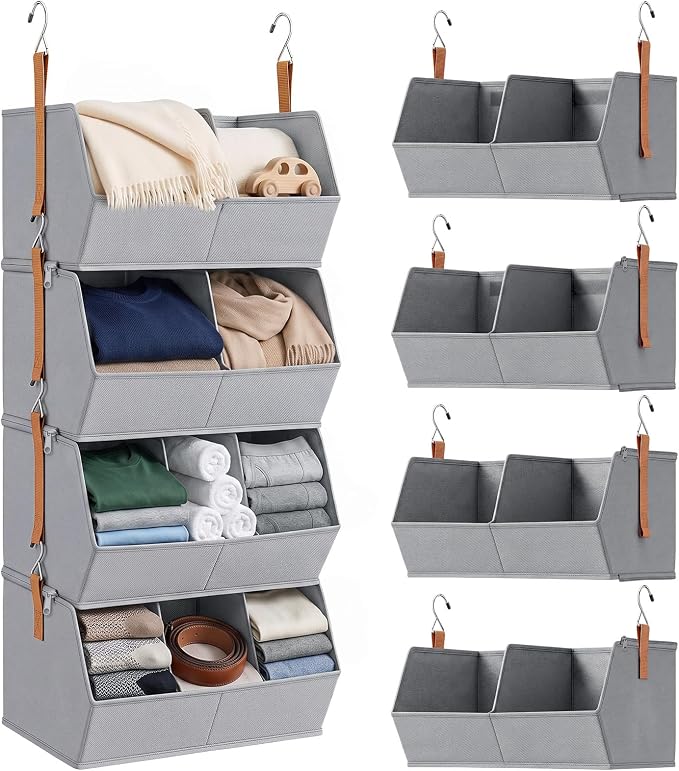 4 Tier Collapsible Hanging Closet Organizer by Unknown