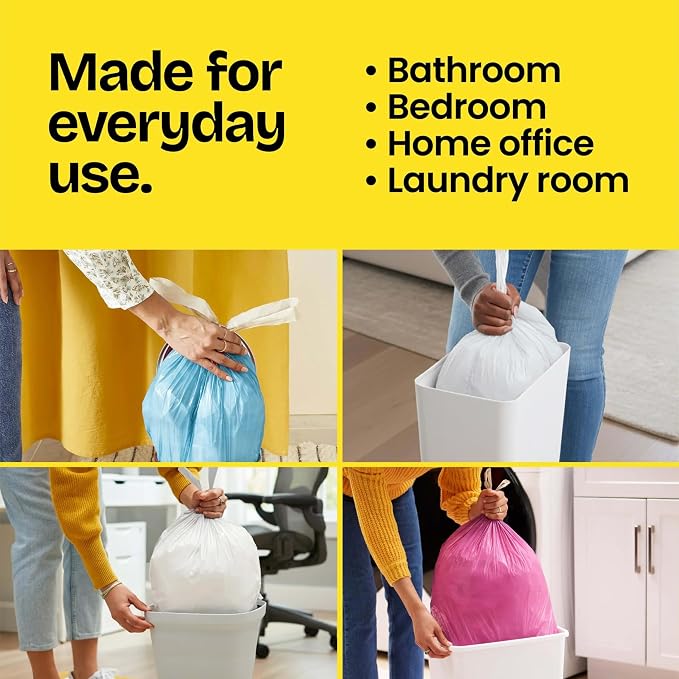 Glad Medium Drawstring Trash Bags, Rip and Tear Resistant, Fresh Clean Scented - Image 5