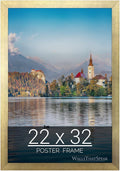 wallsthatspeak 22x32 Gold Picture Frame for Puzzles Posters Photos or Artwork