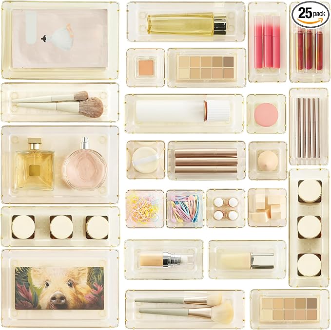 Vtopmart 25 Pack Plastic Drawer Organizers by Vtopmart