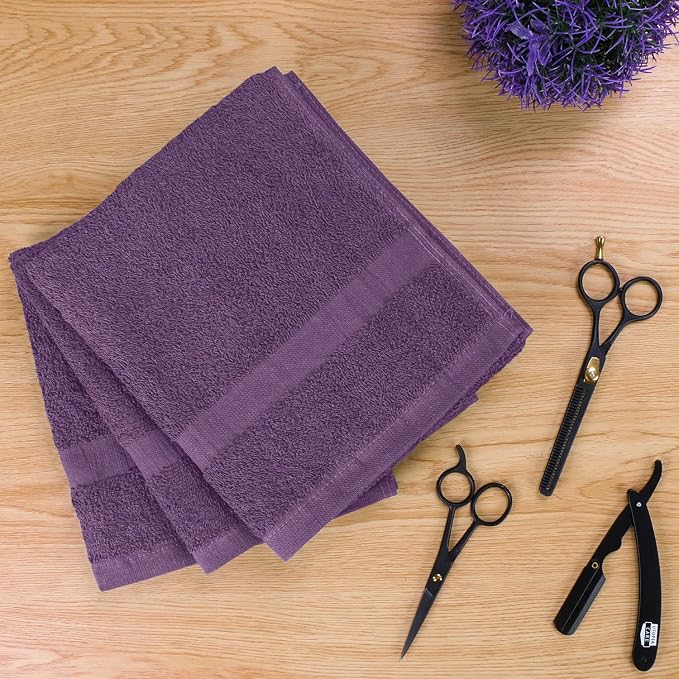 Utopia Towels - Salon Towel, and Home Hair Care, Plum | Highly Absorbent - Image 3
