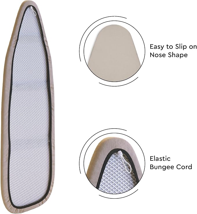 Encasa XO Ironing Board Cover and Pad, Large 54"x15" - Image 5