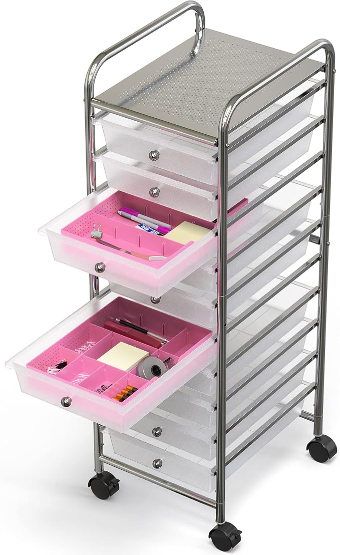Simple Houseware Drawer Organizer Tray, 9 Adjustable Compartments, and Craft - Image 6