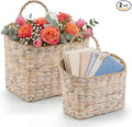 Set of 2 White Wicker Hanging Baskets by 84ECO