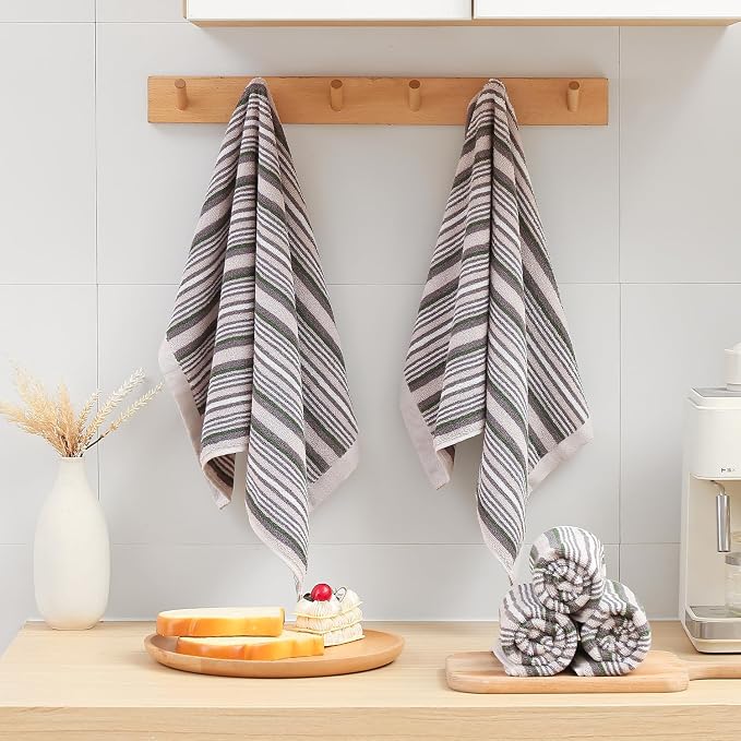 SALAS Kitchen Dish Towels for Drying Dishes, Large Cotton Kitchen Towels - Image 7