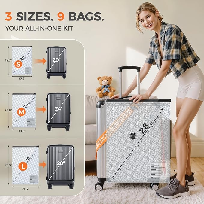 Nicetree 9-Pack Vacuum Bags for Travel - Image 4