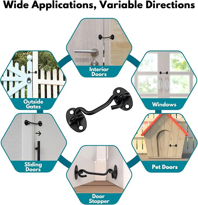 12 Inch Privacy Hook and Eye Latch - Image 6