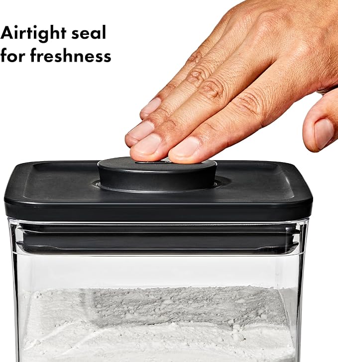OXO Good Grips POP Container — Big Square Short — 2.8 Qt / 2.6 L — Matte Black - Image 3
