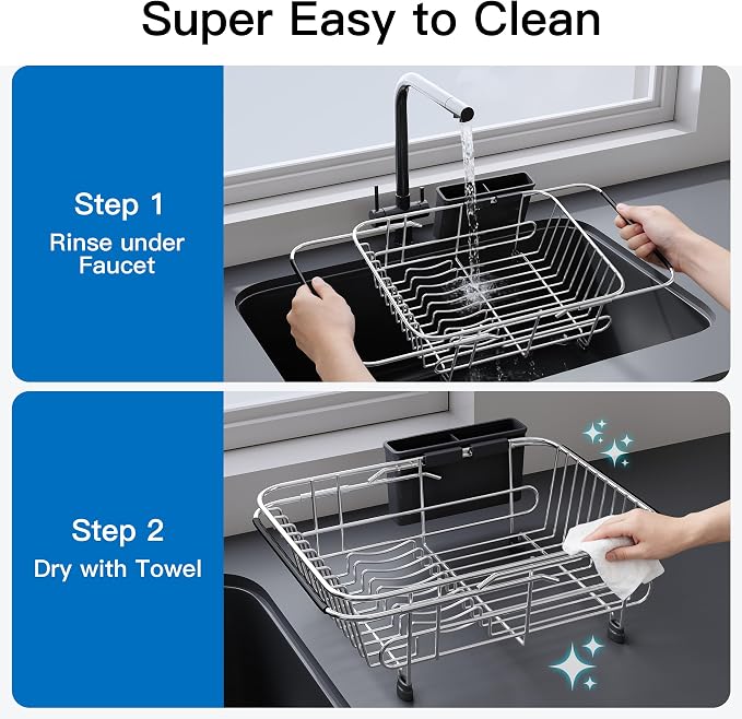 JASIWAY Sink Small Dish Drying Rack - Image 9