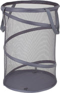 Household Essentials 2027-1 Pop-Up Collapsible Mesh Laundry Hamper | Charcoal by HouseholdEssentials