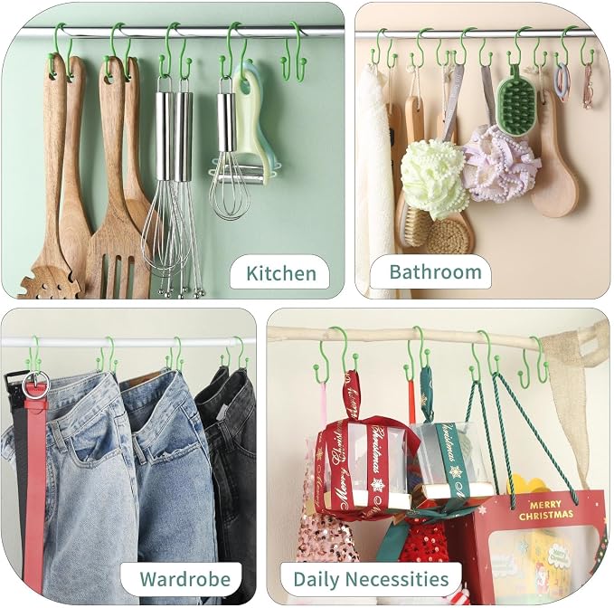 Shower Curtain Hooks, Stainless Steel Shower Curtain Hangers, Metal Shower - Image 8