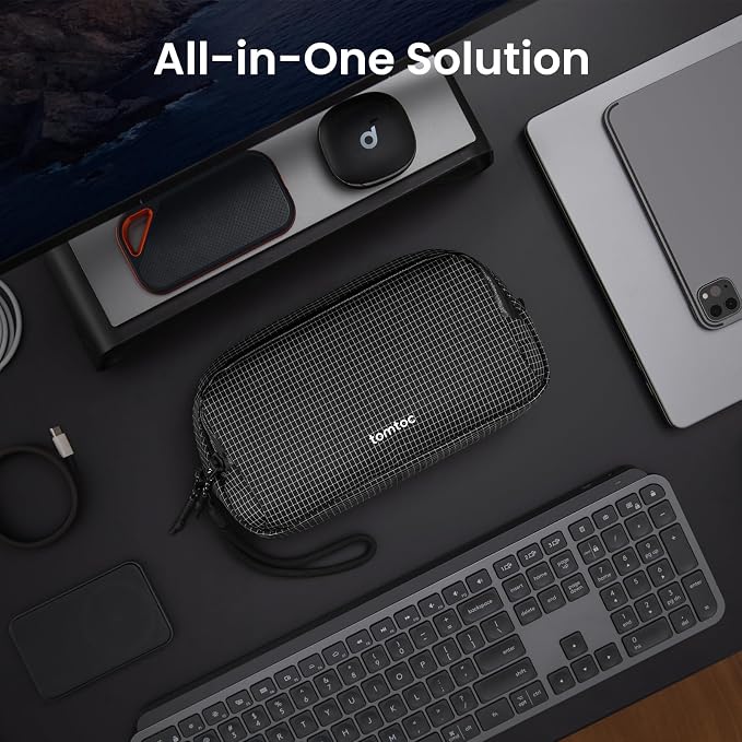 tomtoc Electronic Organizer Travel Case Performance, Dual Compartment Bag | - Image 3
