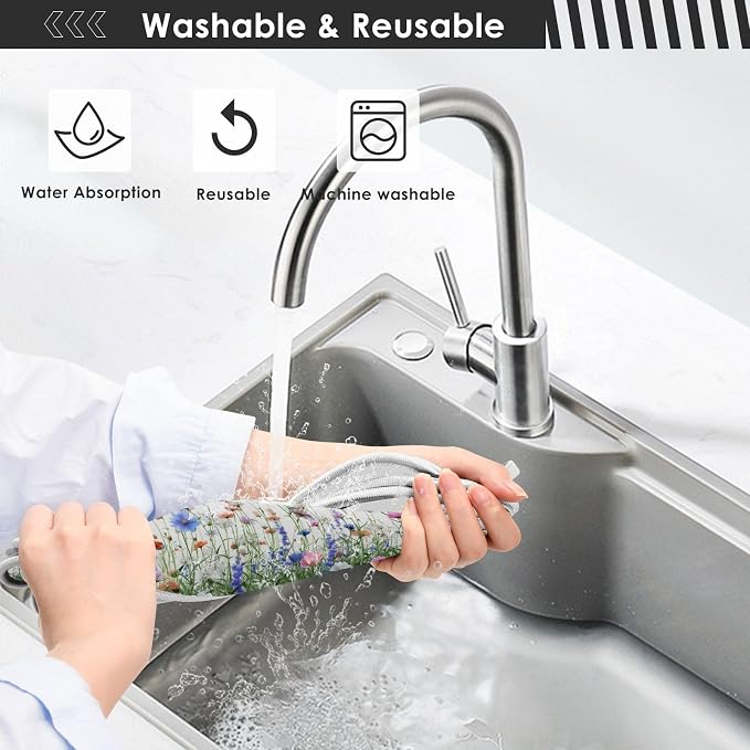 Wildflower Blomming 01 Blue Sink Mat - Image 8