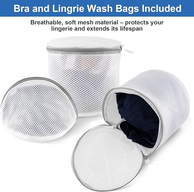 8 Pack Mesh Laundry Bags for Delicates, Laundry Bags Mesh Wash Bags in 7 Sizes - Image 4