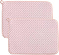 Pink Dish Drying Mats for Kitchen Counter, 2 Pack Dish Drying Mat Drying Pad | by QualityGoodsWorldwideLLC