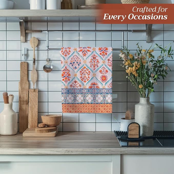 Maison d' Hermine Kitchen Towels Set of 3 Reusable 100% Cotton 27.50" x 20" - Image 5