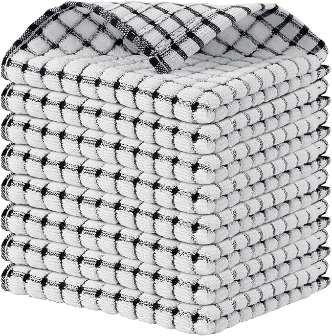 Kitinjoy Cotton 8 Pack Terry Kitchen Dish Cloths by Kitinjoy