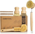 DEBETOOL 6-Piece Bamboo Dish Brush Set by DEBETOOL