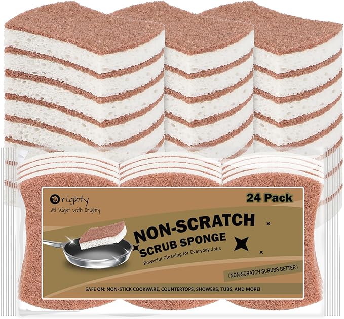 Orighty Non-Scratch Scrub Sponge, Non-Stick Cookware, Washing Dishes, and by AllRightinOrighty