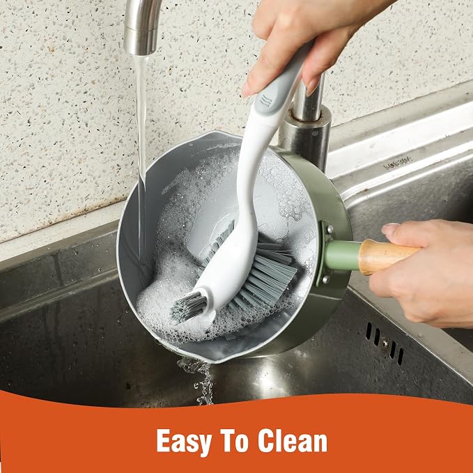 4 Pack Heavy-Duty Dish Scrub Brushes - Image 5