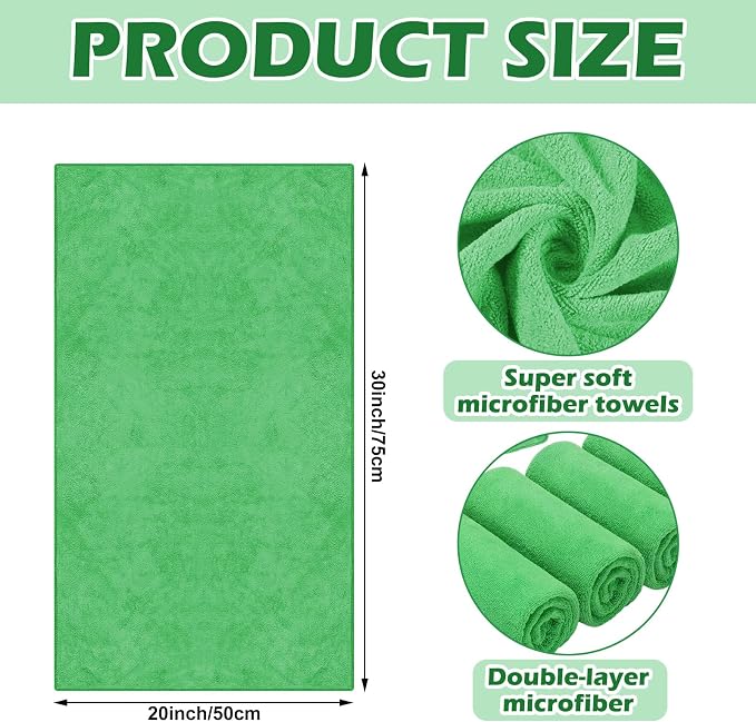 SmoothNovelty 10 Pcs Extra Large Microfiber Cloth 30" x 20" Large Floor - Image 3