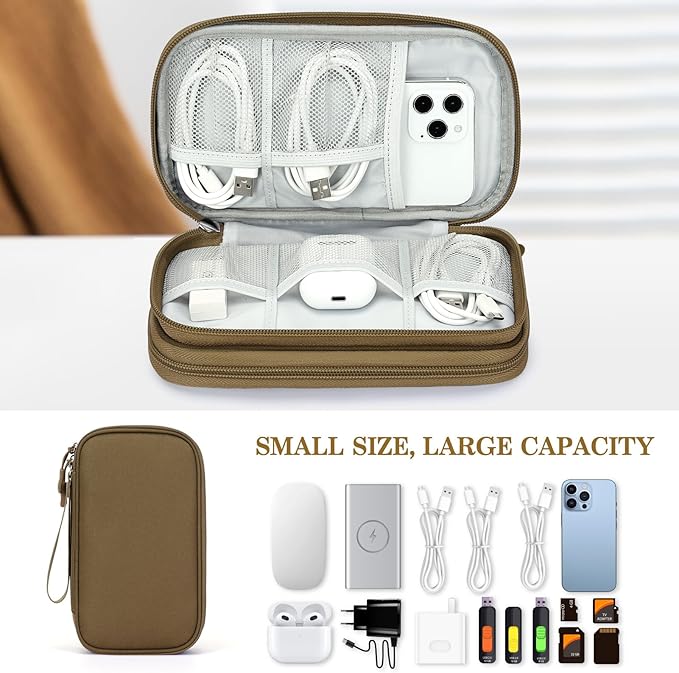 FYY Electronic Organizer, Travel Tech Pouch Bag, Waterproof, Double Layers - Image 6