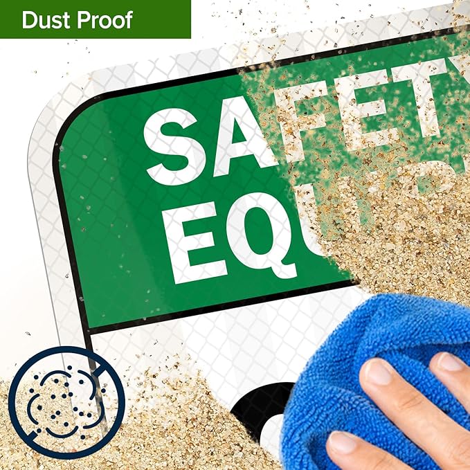 Custom Safety Equipment Sign, Ansi Sign, Osha Compliant, 12x18 Inches, 3M EGP Reflective, Rust Free .063 Aluminum, Fade Resistant, Made in USA by My Sign Center