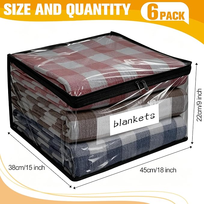 Plastic Storage Bags with Easy-Glide Zipper, Durable Clear Vinyl Zippered - Image 2