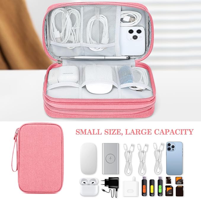 FYY Electronic Organizer, Travel Tech Pouch Bag, Waterproof, Double Layers - Image 6