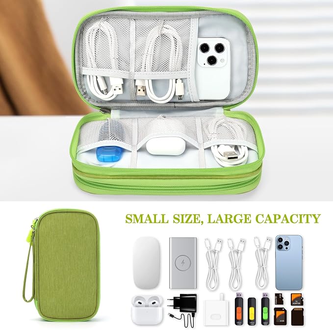 FYY Electronic Organizer, Travel Tech Pouch Bag, Waterproof, Double Layers - Image 6