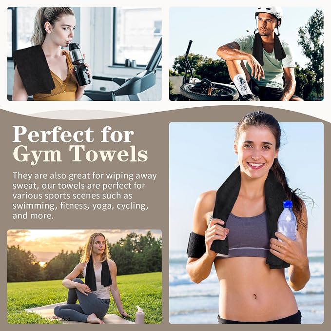Salon Towels 24 Pack, Quick Dry Gym Towels, Spa Face Towel, Absorbent - Image 7