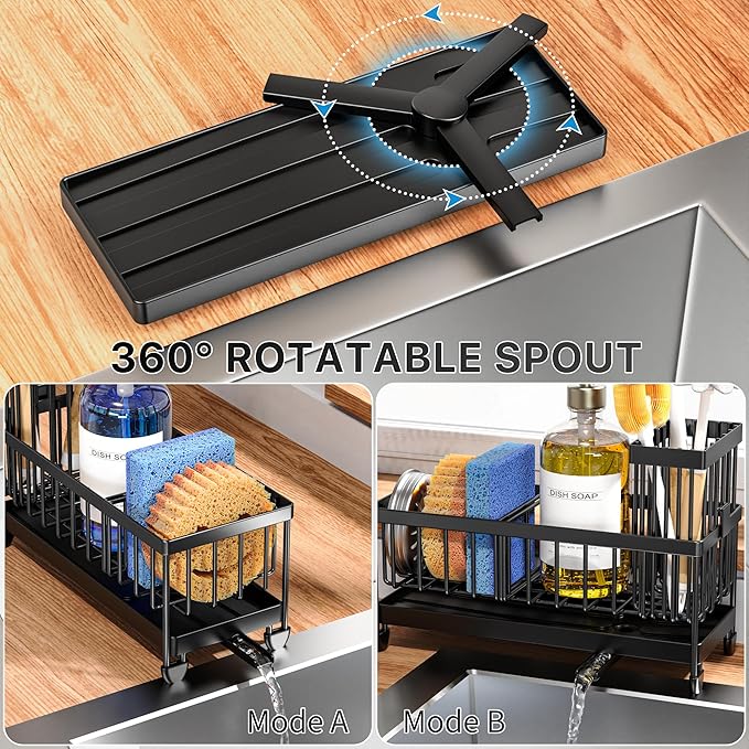Cisily Sponge Holder for Kitchen Sink, Sink Organizer - Image 2