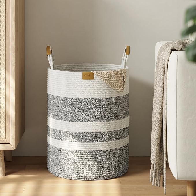 Nunsino 62L Striped Laundry Hamper by Nunsino