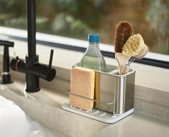 Joseph Joseph Surface Stainless Steel Caddy Sink Area Organizer and Sponge - Image 4