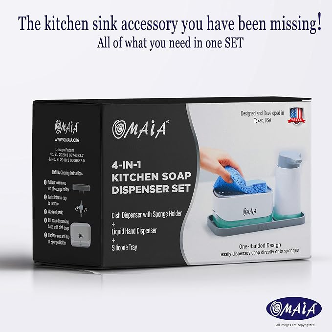 OMAIA 4-in-1 Dish Soap Dispenser Set - Image 6