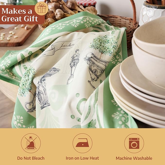 Maison d' Hermine Kitchen Towels Set of 2 Reusable 100% Cotton 27.50" x 20" - Image 5