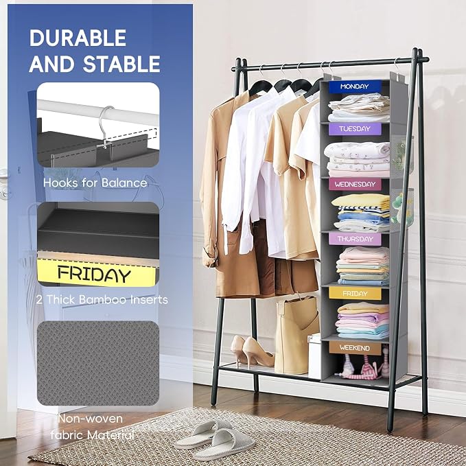 Weekly Hanging Closet Organizer - Image 5