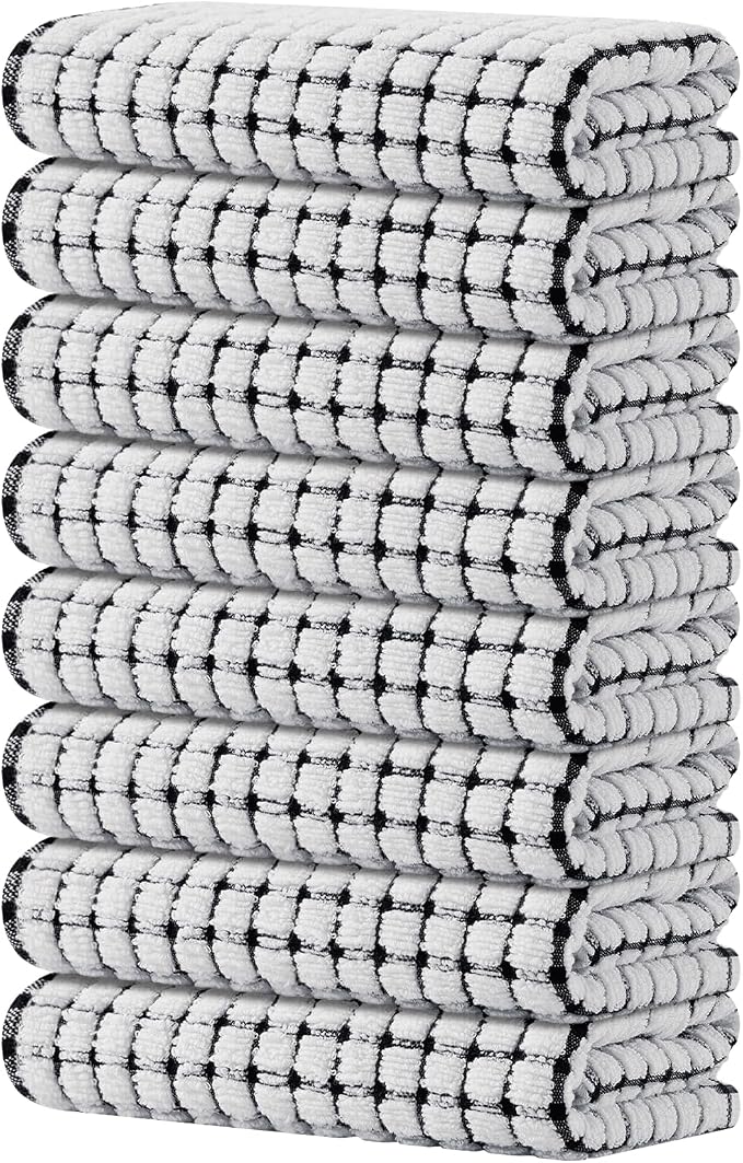 Kitinjoy Cotton 8 Pack Terry Kitchen Towels by Kitinjoy