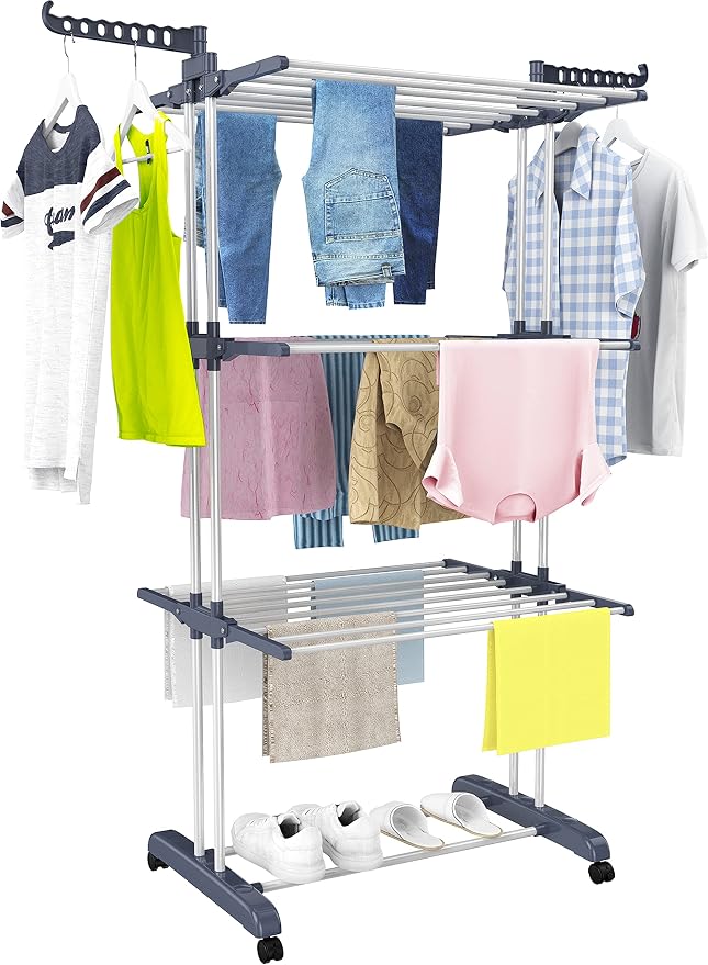 HOMIDEC Clothes Drying Rack, 4-Tier Foldable Drying Rack Clothing | Foldable by DecorateYourHome