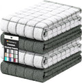 Homaxy Large Premium Cotton Kitchen Towels 16"x 28", 4 Pack, Dark Green by Homaxy