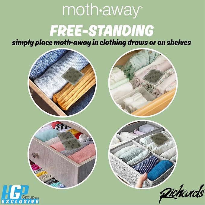 Richards Homewares Moth Away Sachets – 72-Pack Value Pack, Natural Herbal Moth - Image 8