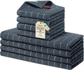Homaxy Kitchen Towels and Dishcloths Set, Dark Grey by Homaxy