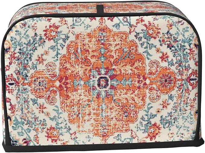 Ethnic Boho 2 Slice Toaster Cover, Waterproof Toaster Dust Cover Bread Maker Protective For Small Kitchen Appliance Dining Room Home Table Decor Gifts