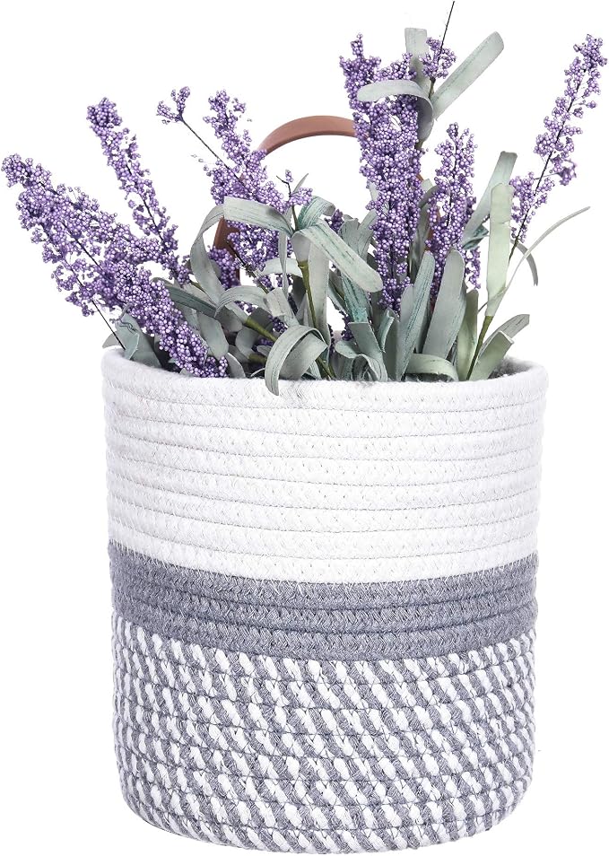 Wall Hanging Storage Basket, Woven Plant Holder - Image 3